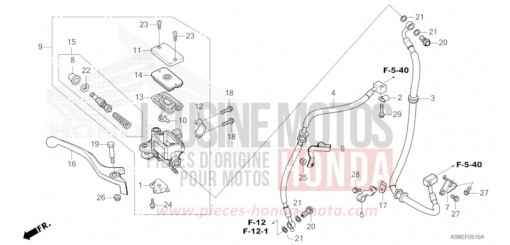 FRONT BRAKE MASTER CYLINDER CBF125NAP de 2023